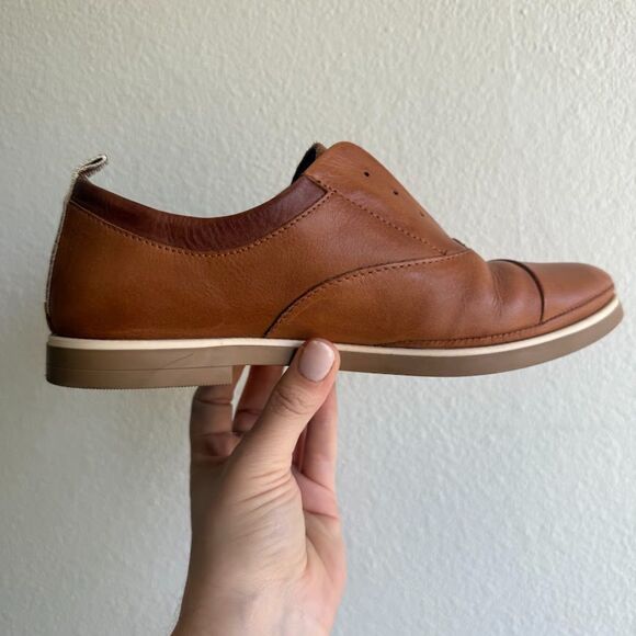 Pikolinos Pyrgos Laceless Slip On Oxford Shoes in Tan Brown Leather size 36 - Picture 7 of 13